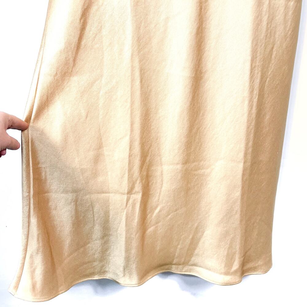 Bec & Bridge Carrie Maxi Dress Yellow Cutout Satin Slip Gown Sleeveless 10 US - Picture 7 of 13
